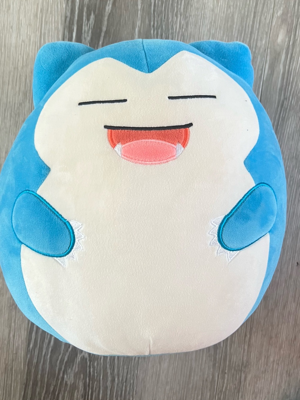 Pokemon Blue and Cream Laughing Snorlax Plush